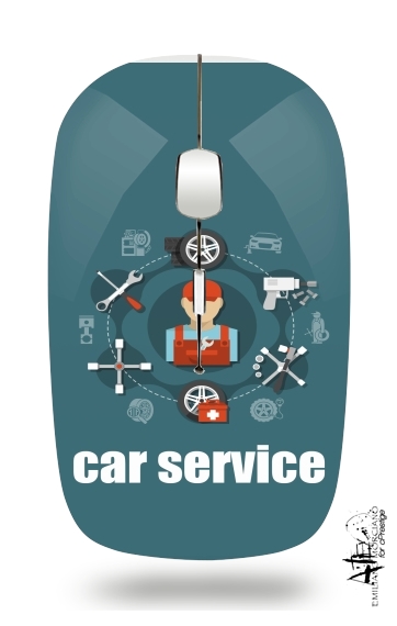 Car Service Logo für Kabellose optische Maus mit USB-Empfänger