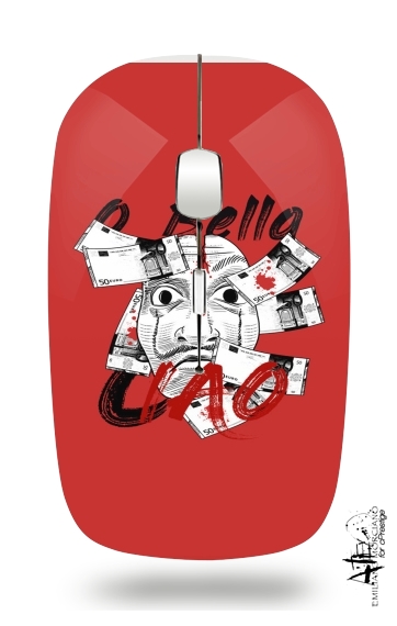 Casa De Papel Bella Ciao Art für Kabellose optische Maus mit USB-Empfänger