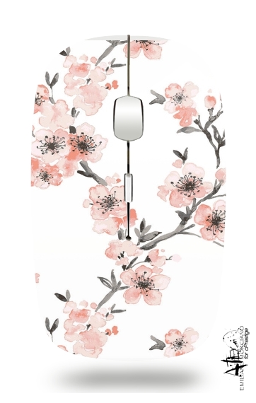 Cherry Blossom Aquarel Flower für Kabellose optische Maus mit USB-Empfänger