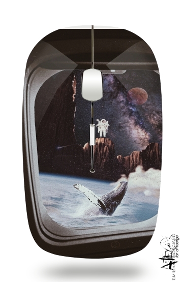 Collage - Man and the  Whale für Kabellose optische Maus mit USB-Empfänger