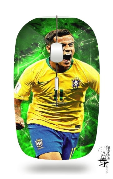 coutinho Football Player Pop Art für Kabellose optische Maus mit USB-Empfänger