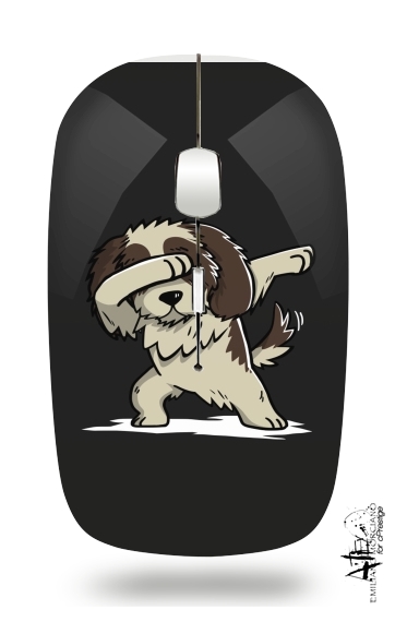 Dog Shih Tzu Dabbing für Kabellose optische Maus mit USB-Empfänger