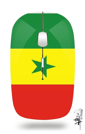 Flagge von Senegal für Kabellose optische Maus mit USB-Empfänger