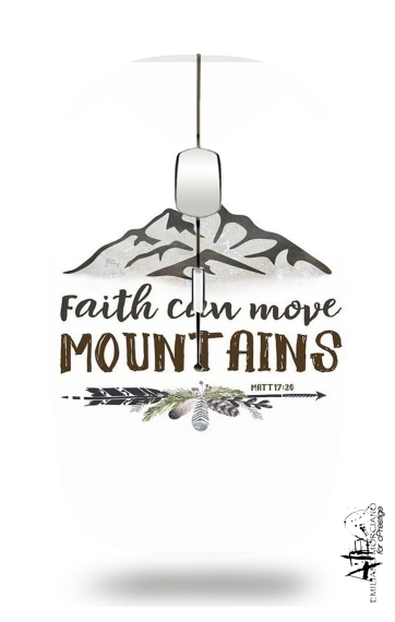 Faith can move montains Matt 17v20 Bible Blessed Art für Kabellose optische Maus mit USB-Empfänger