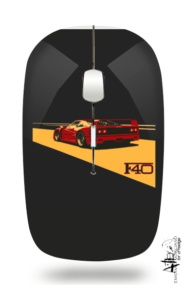Ferrari F40 Art Fan für Kabellose optische Maus mit USB-Empfänger