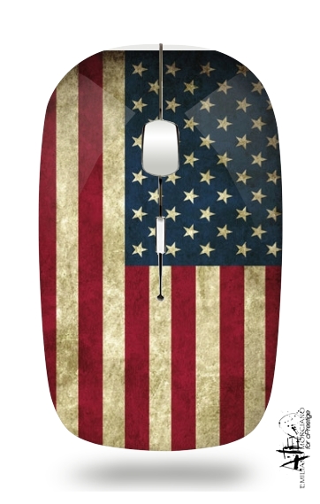 Vintage Flagge USA für Kabellose optische Maus mit USB-Empfänger