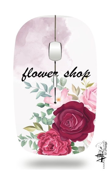 Flower Shop Logo für Kabellose optische Maus mit USB-Empfänger