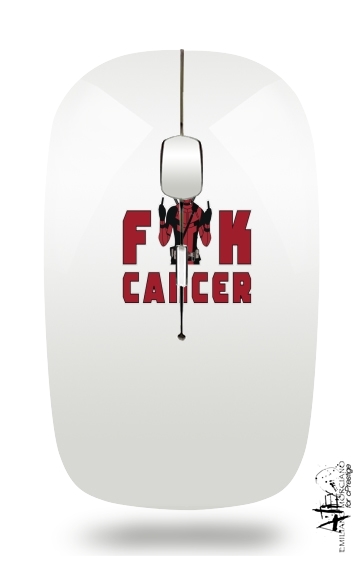 Fuck Cancer With Deadpool für Kabellose optische Maus mit USB-Empfänger