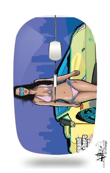GTA collection: Bikini Girl Florida Beach für Kabellose optische Maus mit USB-Empfänger