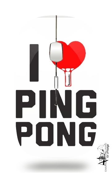 I love Ping Pong für Kabellose optische Maus mit USB-Empfänger