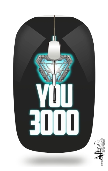 I Love You 3000 Iron Man Tribute für Kabellose optische Maus mit USB-Empfänger