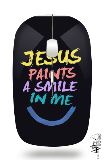 Jesus paints a smile in me Bible für Kabellose optische Maus mit USB-Empfänger