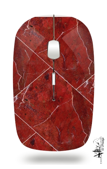 Minimal Marble Red für Kabellose optische Maus mit USB-Empfänger