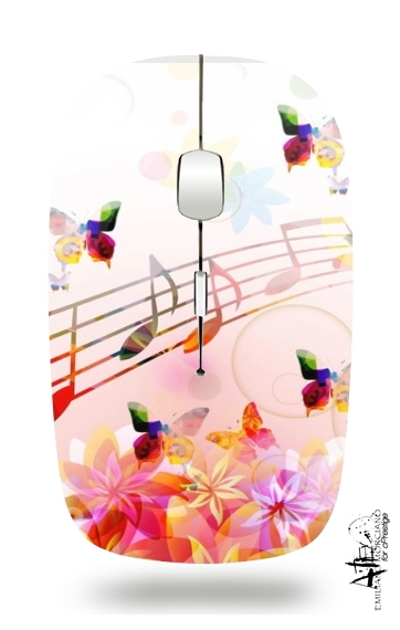 Musical Notes Butterflies für Kabellose optische Maus mit USB-Empfänger