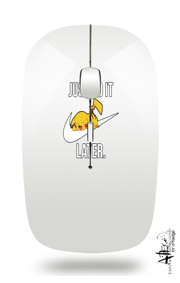 Nike Parody Just Do it Later X Pikachu für Kabellose optische Maus mit USB-Empfänger
