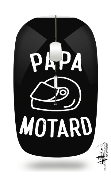 Papa Motard Moto Passion für Kabellose optische Maus mit USB-Empfänger