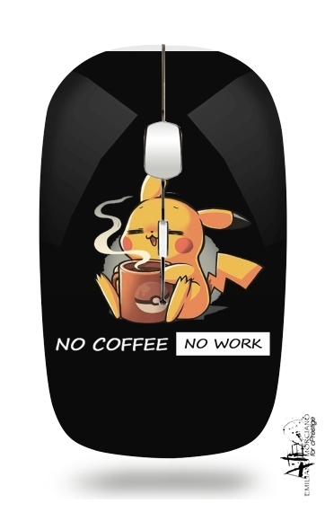 Pikachu Coffee Addict für Kabellose optische Maus mit USB-Empfänger