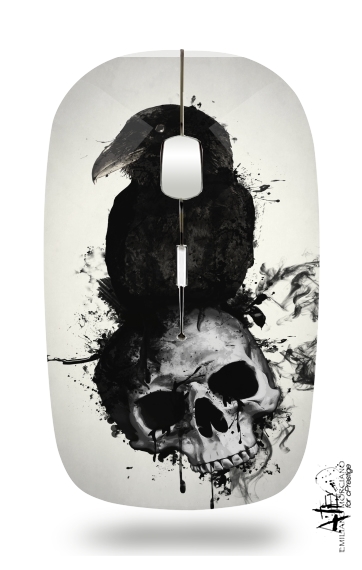 Raven and Skull für Kabellose optische Maus mit USB-Empfänger