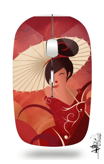 Sakura Asian Geisha für Kabellose optische Maus mit USB-Empfänger