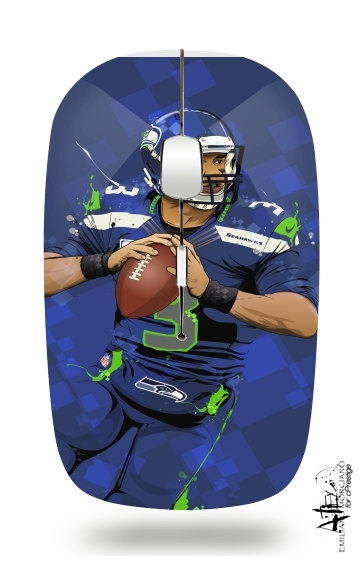 Seattle Seahawks: QB 3 - Russell Wilson für Kabellose optische Maus mit USB-Empfänger