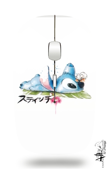 Stitch watercolor für Kabellose optische Maus mit USB-Empfänger