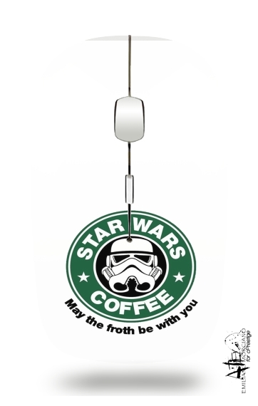 Stormtrooper Coffee inspired by StarWars für Kabellose optische Maus mit USB-Empfänger