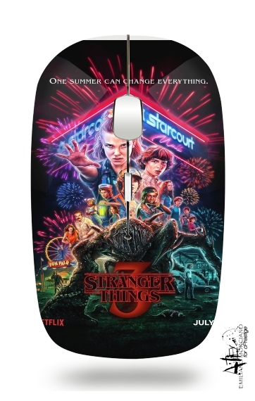 Stranger Things Saison 3 für Kabellose optische Maus mit USB-Empfänger