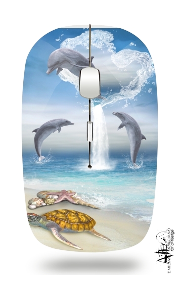 The Heart Of The Dolphins für Kabellose optische Maus mit USB-Empfänger