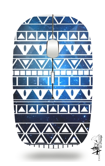Tribal Aztec Muster-Blau für Kabellose optische Maus mit USB-Empfänger