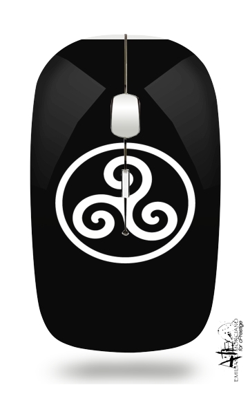 Triskel Symbole für Kabellose optische Maus mit USB-Empfänger