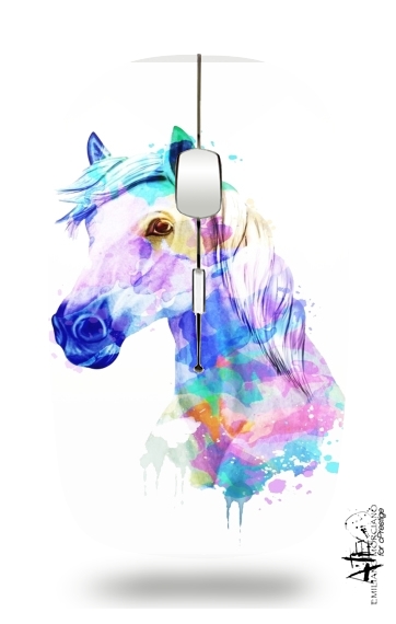 watercolor horse für Kabellose optische Maus mit USB-Empfänger