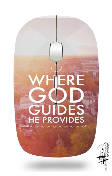 Where God guides he provides Bible für Kabellose optische Maus mit USB-Empfänger