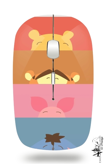 Winnie the pooh team für Kabellose optische Maus mit USB-Empfänger
