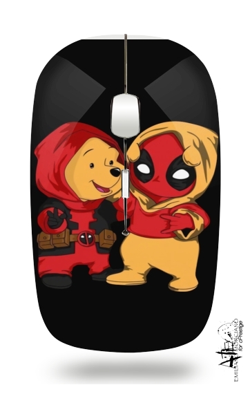 Winnnie the Pooh x Deadpool für Kabellose optische Maus mit USB-Empfänger