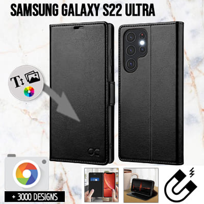 Bookstyle Tasche Samsung Galaxy S22 Ultra mit Bild