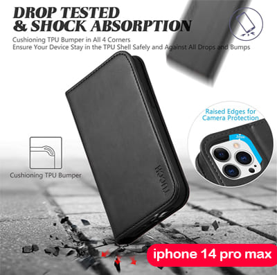 Bookstyle Tasche iPhone 14 Pro Max mit Bild