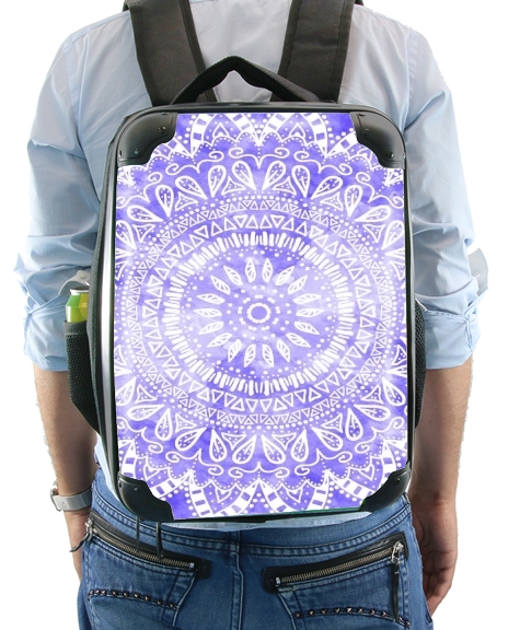 Bohemian Flower Mandala in purple für Rucksack