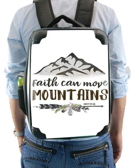 Faith can move montains Matt 17v20 Bible Blessed Art für Rucksack
