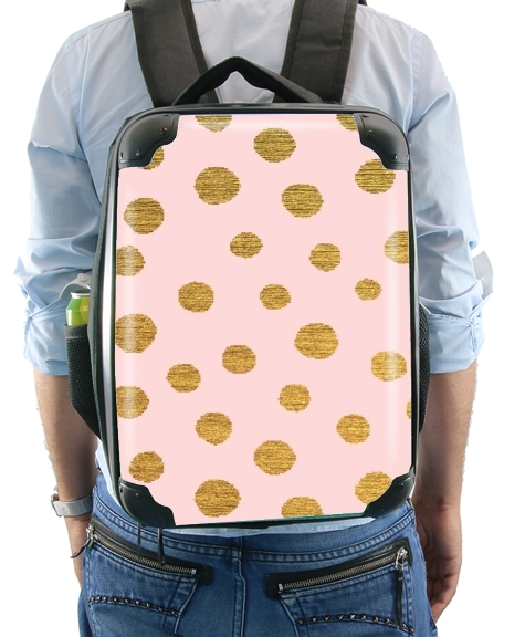 Golden Dots And Pink für Rucksack
