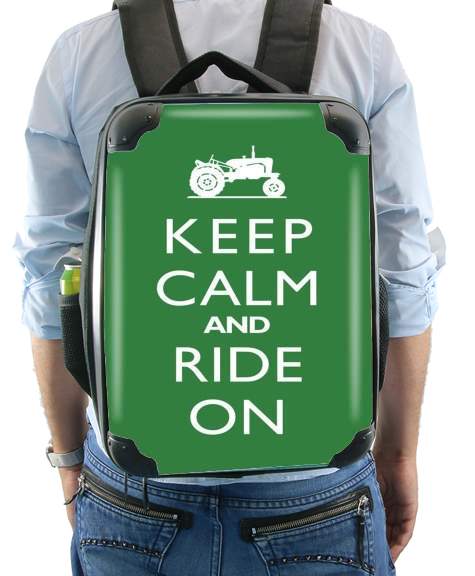 Keep Calm And ride on Tractor für Rucksack