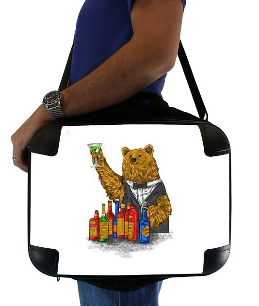 Bartender Bear für Computertasche / Notebook / Tablet