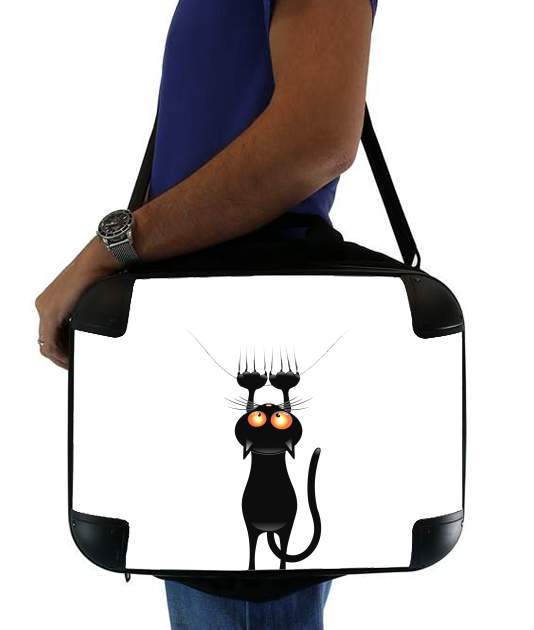 Black Cat Cartoon Hang für Computertasche / Notebook / Tablet