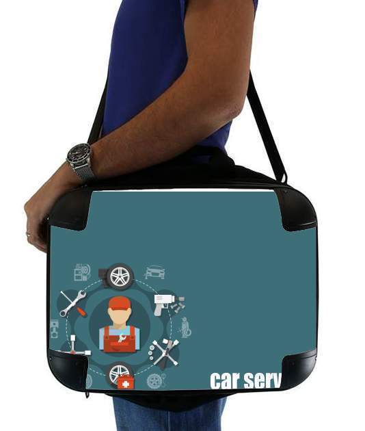 Car Service Logo für Computertasche / Notebook / Tablet