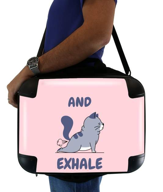 Cat Yoga Exhale für Computertasche / Notebook / Tablet