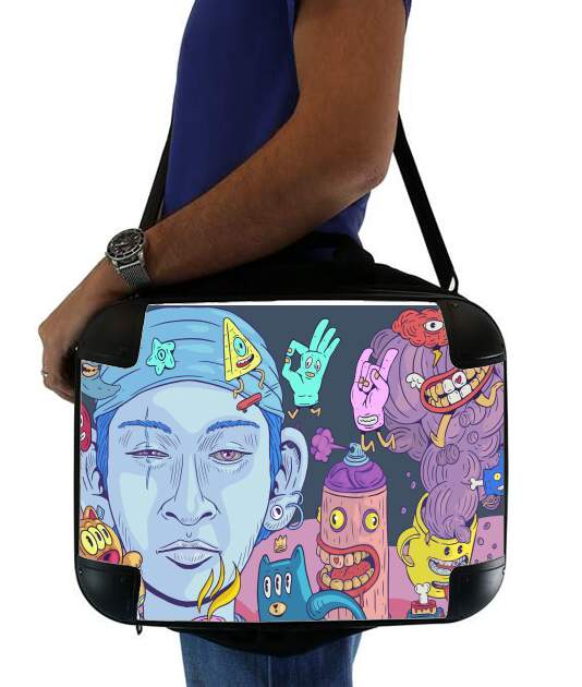 Colorful and creepy creatures für Computertasche / Notebook / Tablet