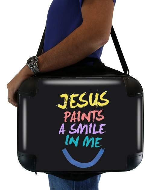 Jesus paints a smile in me Bible für Computertasche / Notebook / Tablet