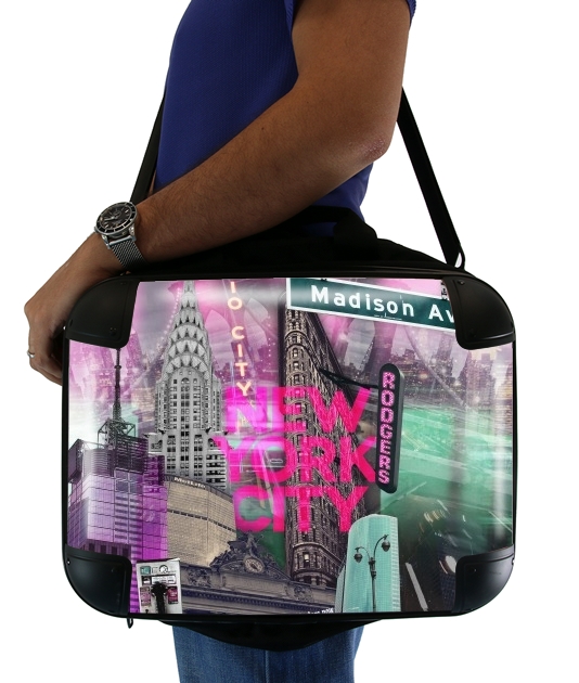 New York City II [pink] für Computertasche / Notebook / Tablet