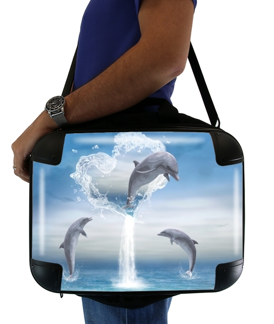 The Heart Of The Dolphins für Computertasche / Notebook / Tablet
