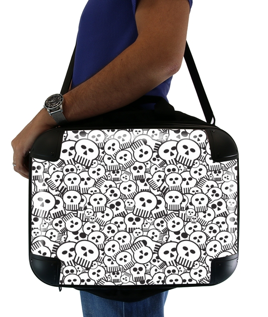 toon skulls, black and white für Computertasche / Notebook / Tablet