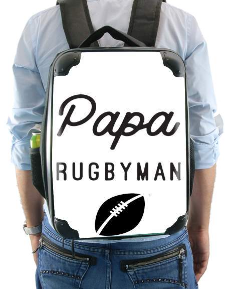 Papa Rugbyman für Rucksack